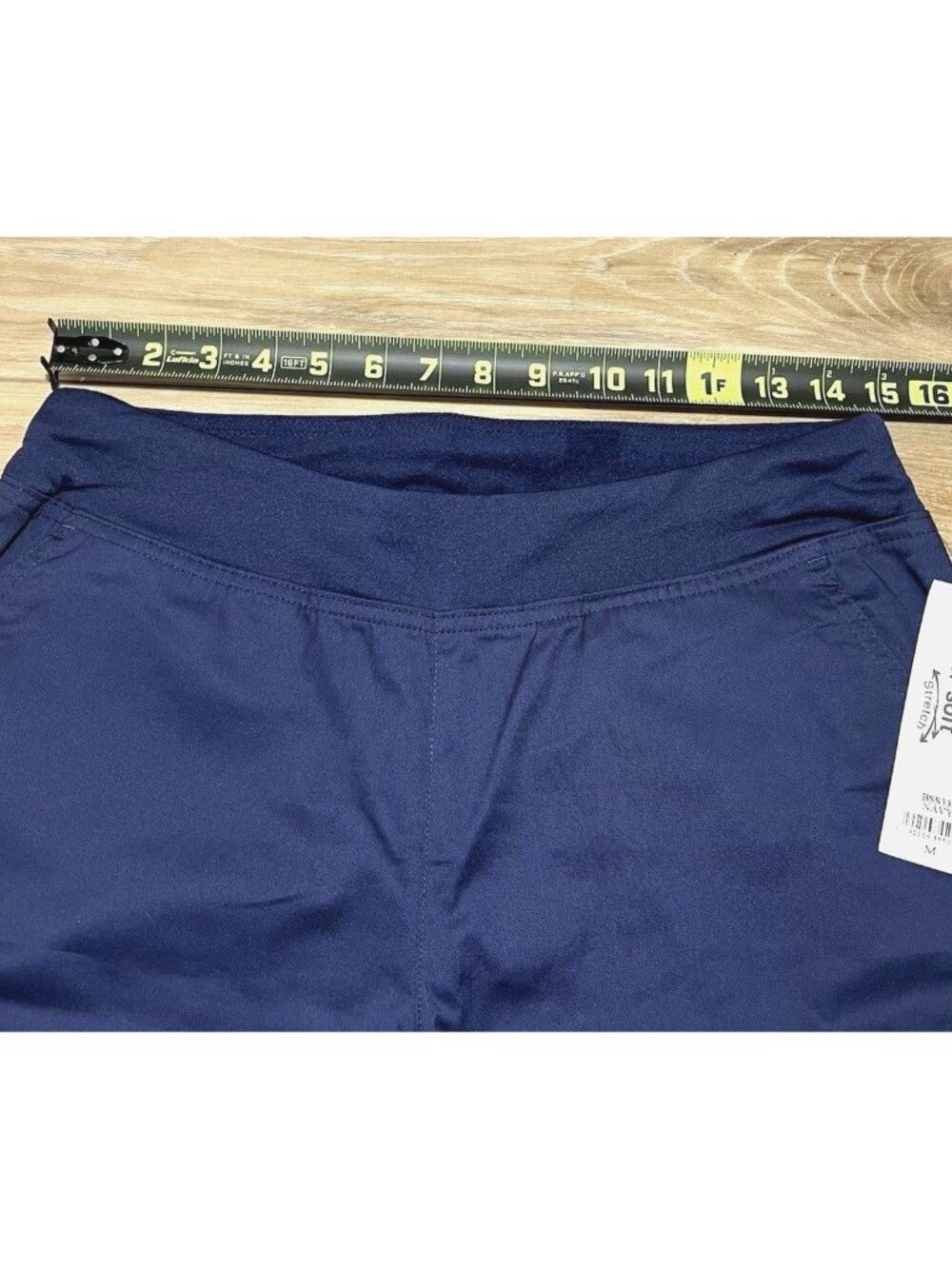 NWT Butter Soft Stretch Blue Knit Waistband Scrub Pants - Women Size Medium - Picture 9 of 12